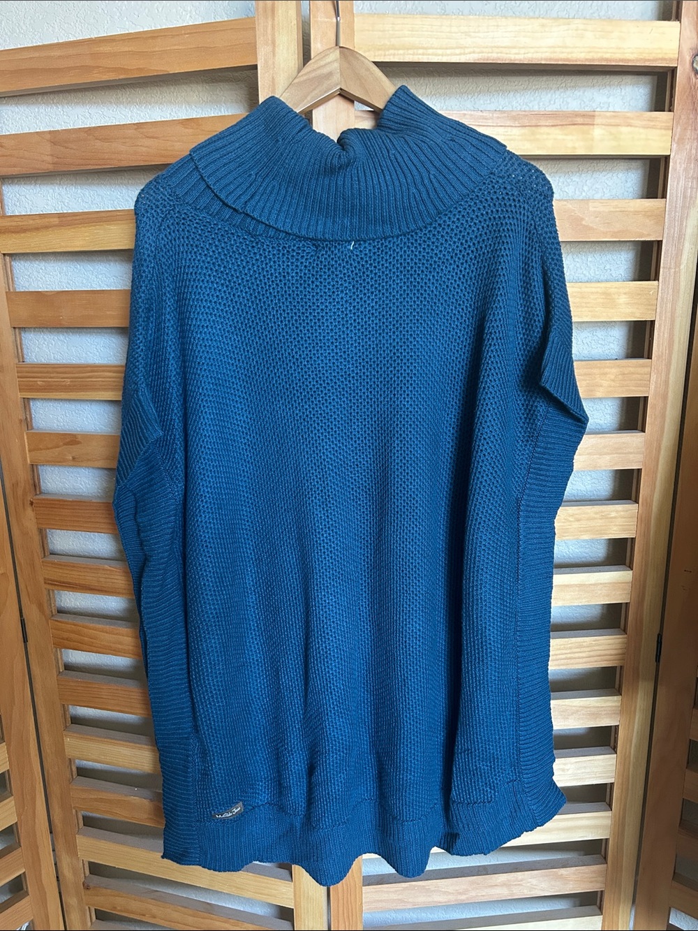 Matilda Jane Teal Cowl Neck Ribbed Sweater